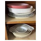 Pink oval casserole dish, oval corningware