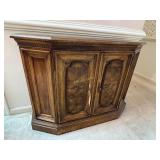 Walnut console cabinet, Measures: 39ï¿½W x 12ï¿½D x