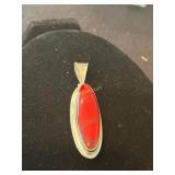 Large Carnelian Agate Set in Sterling (.925),