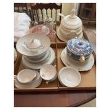 24pc Estate porcelain dinnerware set, 6pc