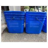 2 bucket of tools- 4- crowbars, 3- metal shears,