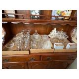 4pc crystal desert owls on pedestal, 8pc