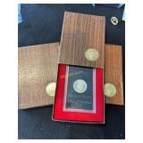 3- 40% Silver Proof Ike Dollars in OGP,