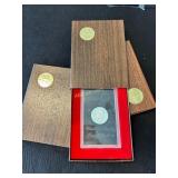 3- 40% Silver Proof Ike Dollars in OGP,