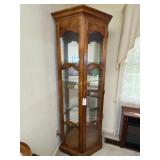 Beautiful maple antique corner curio cabinet,