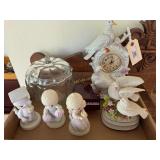Glass pumpkin candy dish with lid, ceramic ï¿½Doveï¿½