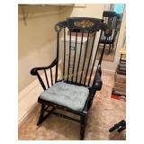 Black rocking chair, Measures: 26ï¿½W x 29ï¿½D x 41ï¿½H