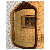 Antique beveled wall-mounted mirror- Measures: