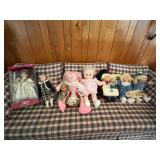 3 Cabbage patch dolls with accessories, 1