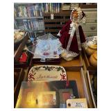 Pair of Christmas tree Mikasa candy dishes,