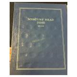 Partial Book with 32 different Mercury Dimes