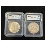 1881-S, 1883-O Morgan $1ï¿½s ICG