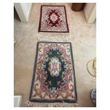 Red/Gold 2ï¿½ x 3ï¿½ door rug, Green/ Pink 2ï¿½ x 3ï¿½