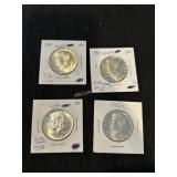 4- 1964 Kennedy Halves, 90%