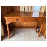 Vintage Wooden two drawer desk maple wood with