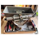 K&E surveying instrument with hard case and book