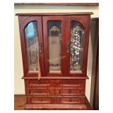 Table top jewelry display case with all contents,