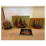 3- Sailing ship wall decor, Sailing ship electric