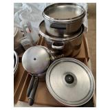 8qt stainless stockpot with lid, 2- round