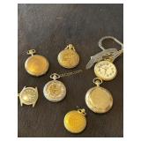 6 Pocket Watches plus a vintage wristwatch- 2