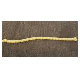 Gold Plated Sterling 7 1/2ï¿½ Bracelet with Stones
