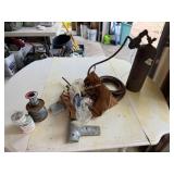Acetylene tank and torch, roll solder, flux,