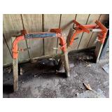 Work horse adjustable brackets (pair), 1- blue