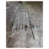 4- mini fishing poles, 2- large poles