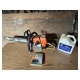 24' Stihl chain saw, 20' Poulan chain saw
