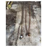 Heavy duty tow chain 12'- 2 small chains