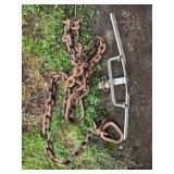 2' trailer hitch and very large heavy bulldozer