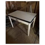Vintage enamel top kitchen work table
