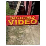'Battlefield Video' store sign, Measures: 66'W x