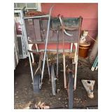 3- gardening push plows, box of plow and