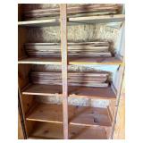 5 shelf wooden cabinet approximately 100 cedar