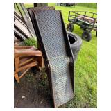 Pair trailer ramps, pair car ramps