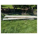 Pallet of various sized PVC pipe