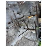 2- adjustable support stands for saws and 2 star