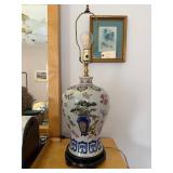 Pair of Asian Hand Painted Ceramic Lamps *No