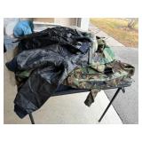Camouflage Rain Jacket, 2 US Navy Medium to Large