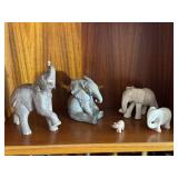 5pc Elephant Figurines