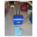 Cobalt Blue Igloo Latitude 30qt Cooler on Wheels