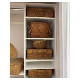 Rectangular Wicker Basket with Handles, Square