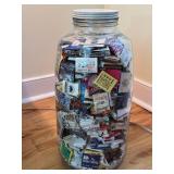 XL Glass Jar Filled with Matchbooks