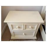 Off-White 2 Drawer Nightstand, Measures: 28ï¿½W x