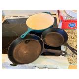 Lodge 8ï¿½ Cast Iron Fry Pan, Wagner 10.5ï¿½ Cast