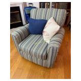 Striped Accent Swivel Rocker, Measures: 33ï¿½W x