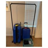 2pc Blue Rolling Hardcore Suitcase, Electric