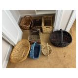 4- Square Wicker Storage Baskets, 3- Wicker