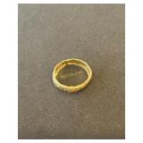14K Yellow Gold Damaged Wedding Band, Weight